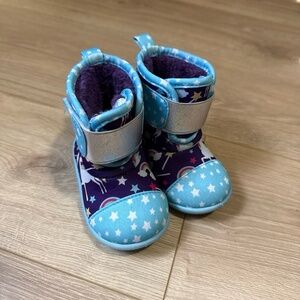 Western Chief Blue and Purple Kids Rain Boots